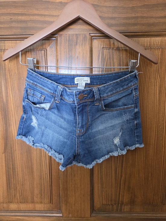 Forever 21 Pants - Forever 21 Blue Distressed Denim Jean Shorts